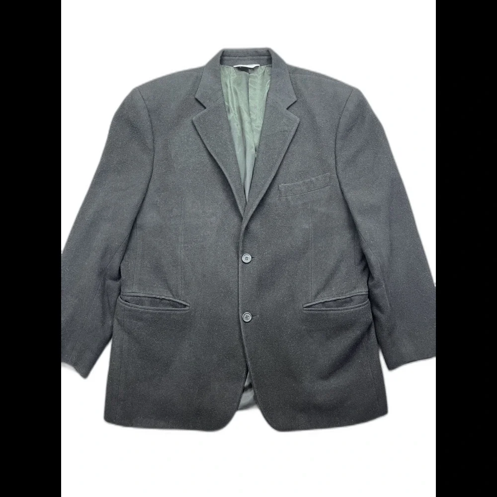 Joseph Feiss 100% Camel Hair 40R Dark Grey Blazer‎ Sport Coat Jacket